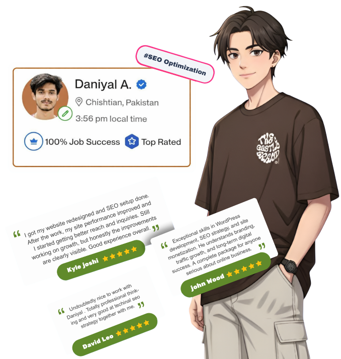 Daniyal WordPress developer and SEO expert in Chishtian, Pakistan helping businesses rank higher on Google