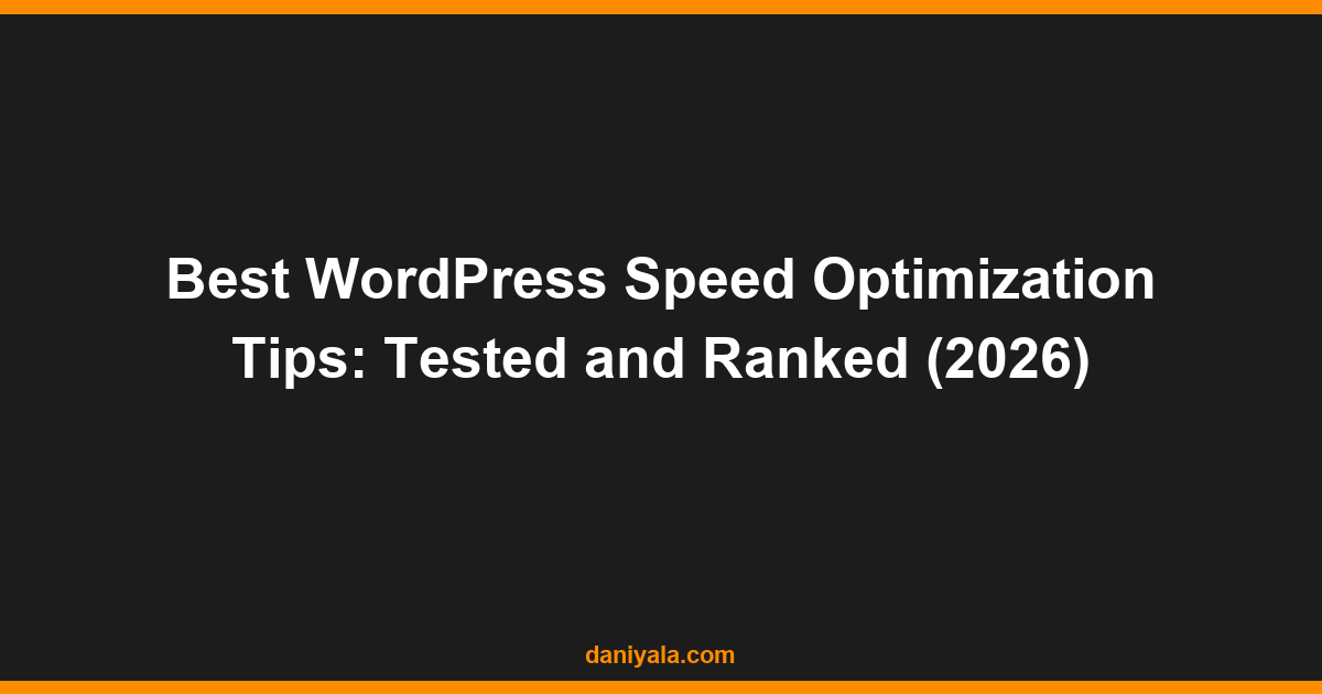best wordpress speed optimization tips