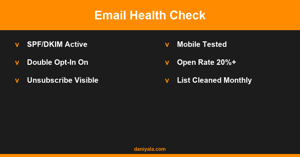 Email Health Check -- email marketing best practices