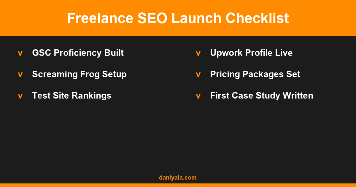 How to Become a Freelance SEO Expert (Step-by-Step Guide) 2 Freelance SEO Launch Checklist -- how to become a freelance seo expert