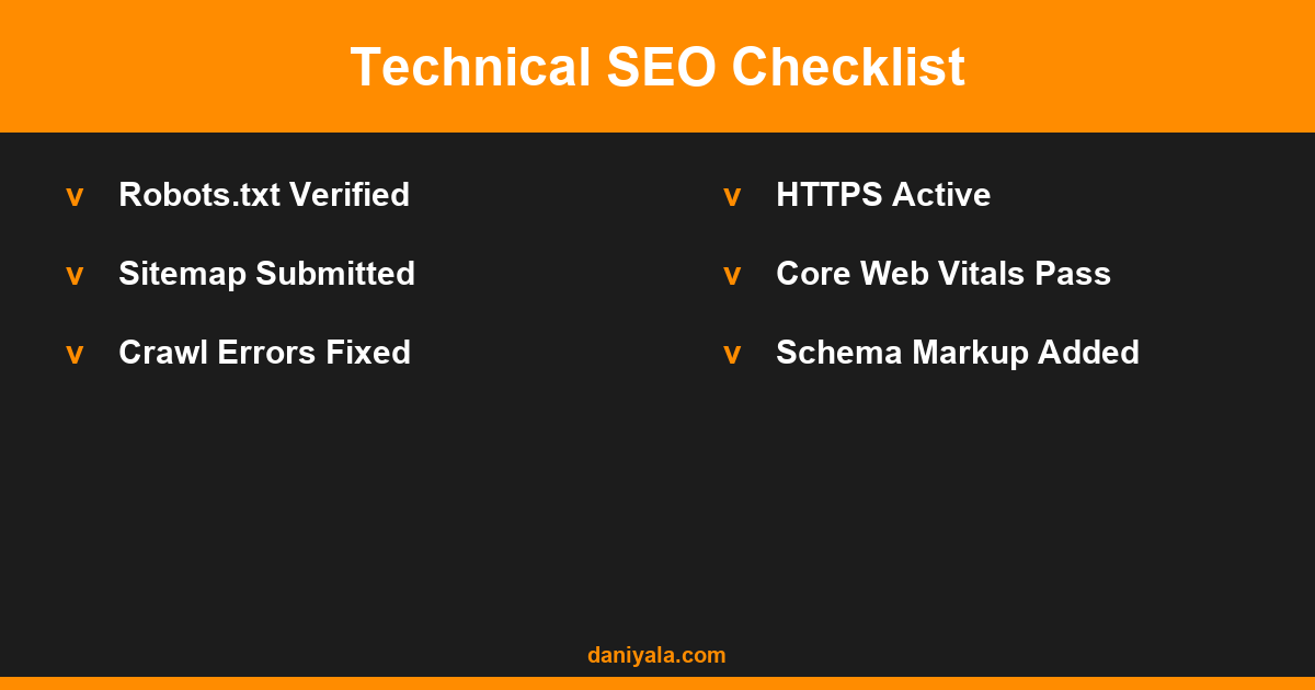 Technical SEO Checklist -- how to improve technical seo