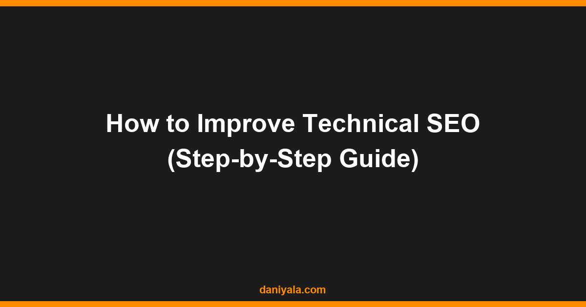 how to improve technical seo