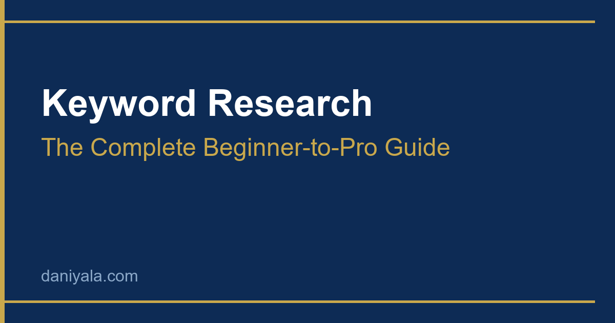 keyword research guide for beginners and professionals