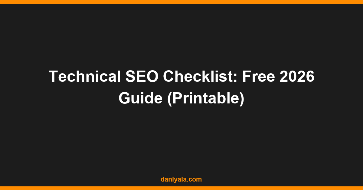 technical seo checklist
