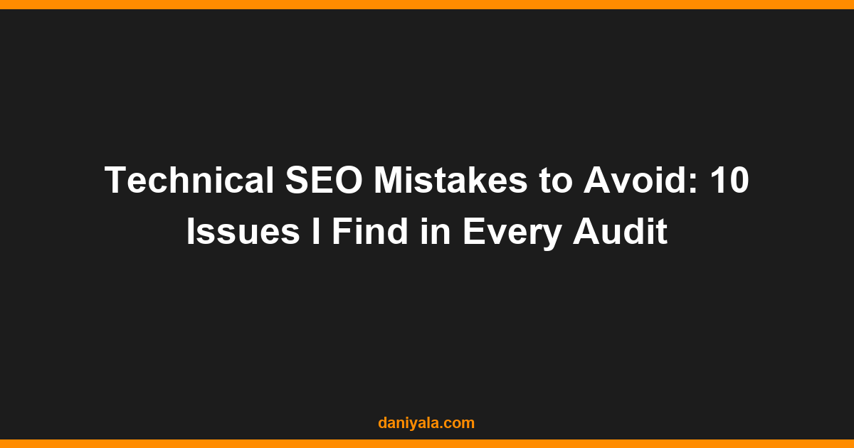 technical seo mistakes to avoid