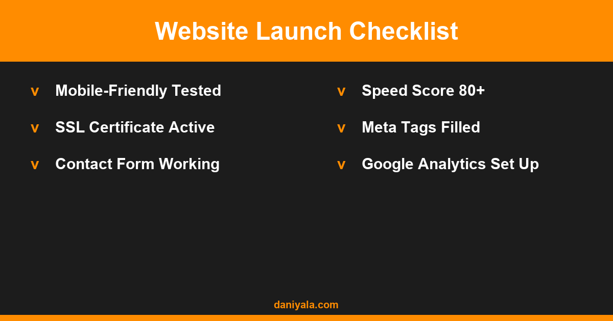 Website Design for Small Business: The Complete Playbook 2 Website Launch Checklist -- website design for small business