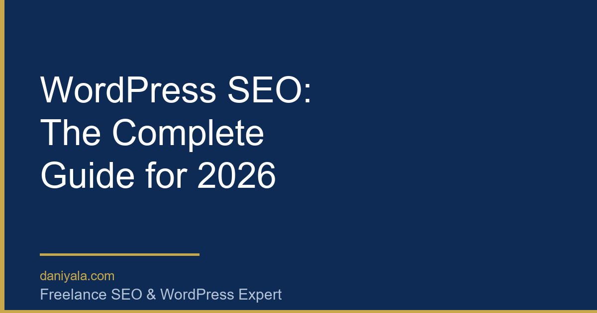 WordPress SEO complete guide 2026