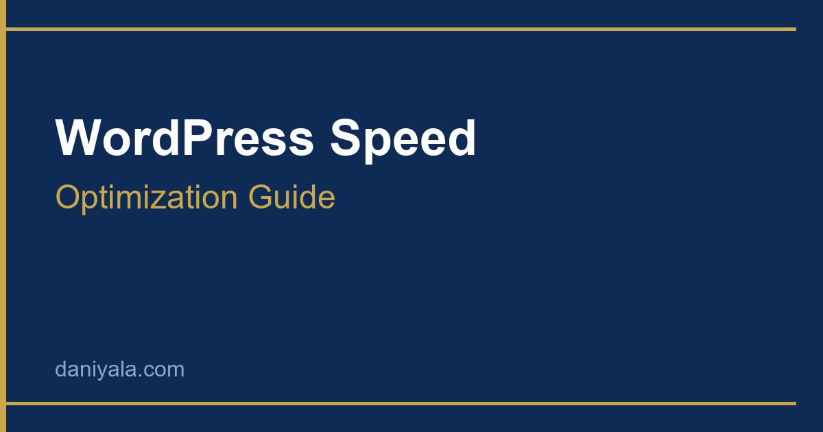 wordpress speed optimization guide 2026