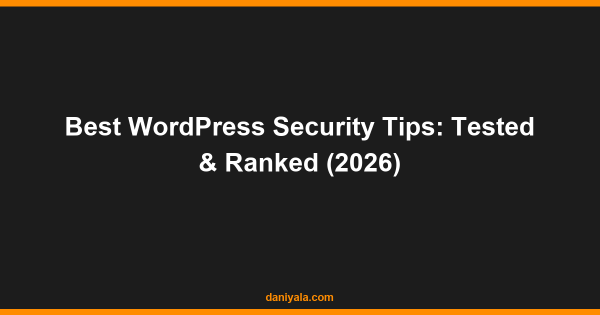 best wordpress security tips
