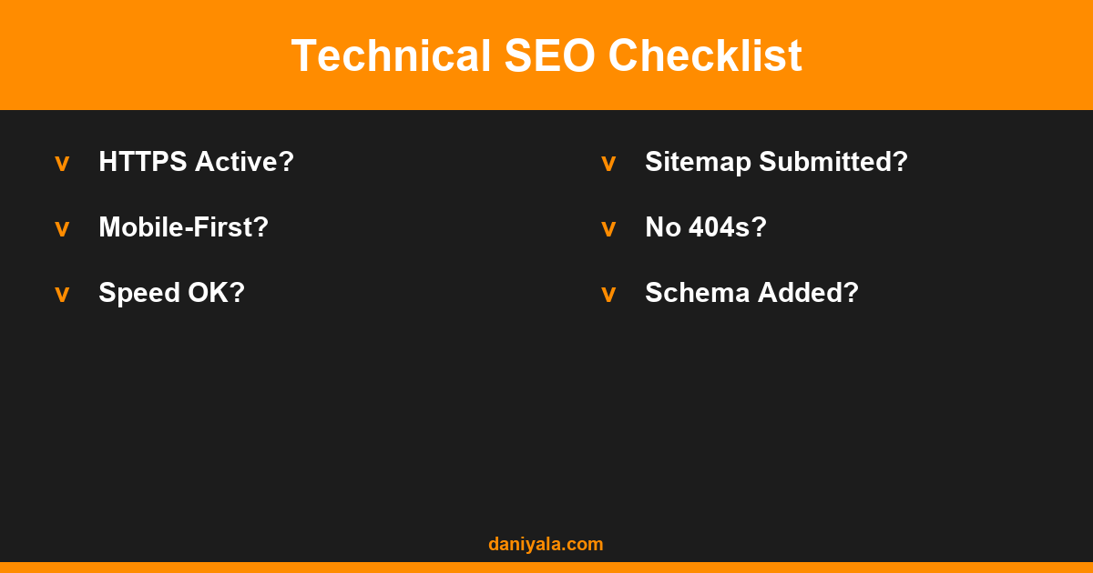 Technical SEO Checklist -- how to do seo for small business