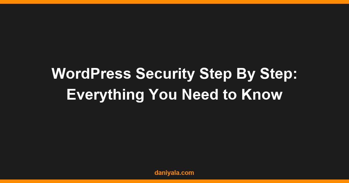 wordpress security step by step